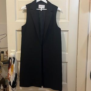 BCBGeneration Black Sleeveless Long Vest